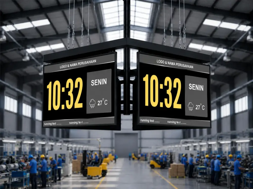 jam digital pabrik infrastruktur smart factory
