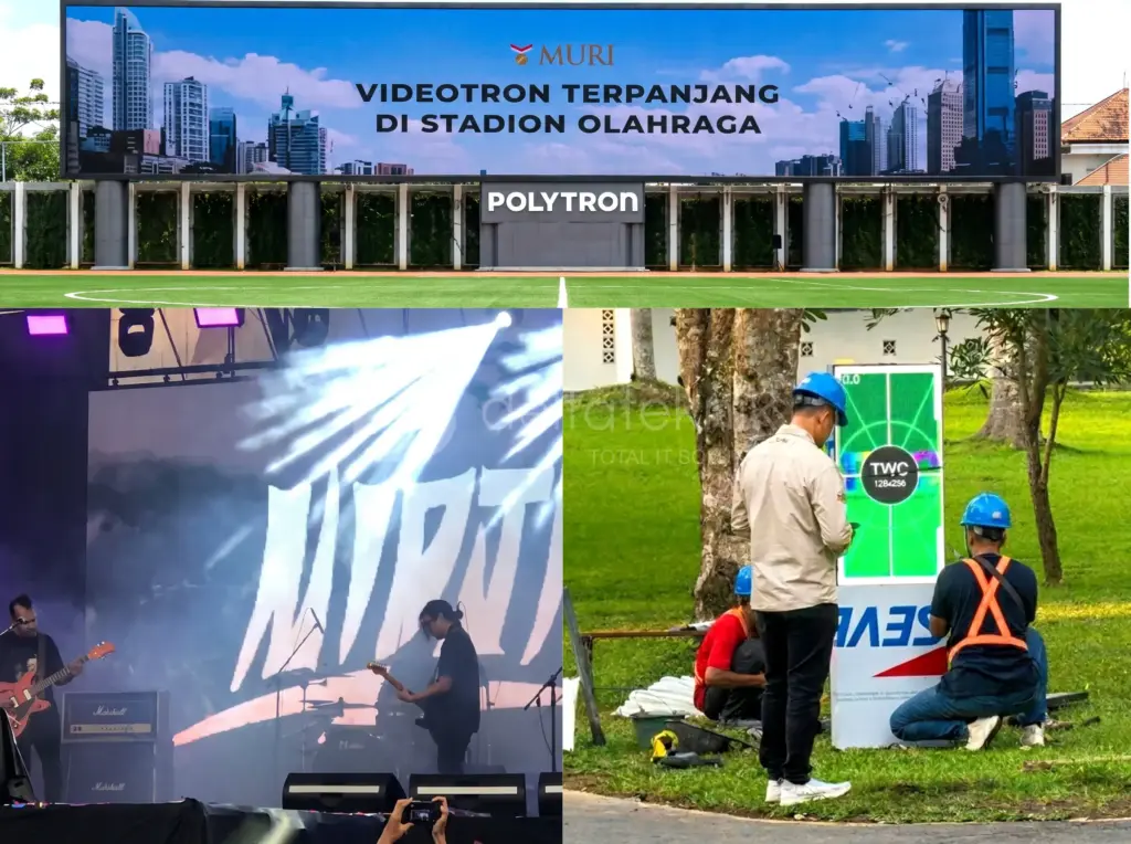 Videotron outdoor untuk billboard digital, pusat kota, gedung, kawasan komersial, dan media promosi luar ruang.